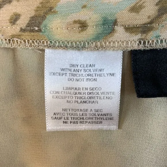 VTG Jones New York Women 100% Silk Maxi Skirt Sz 12 Y2K 90s Fairy Flowy Cottage