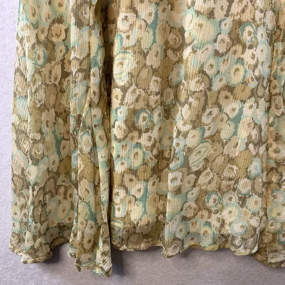 VTG Jones New York Women 100% Silk Maxi Skirt Sz 12 Y2K 90s Fairy Flowy Cottage