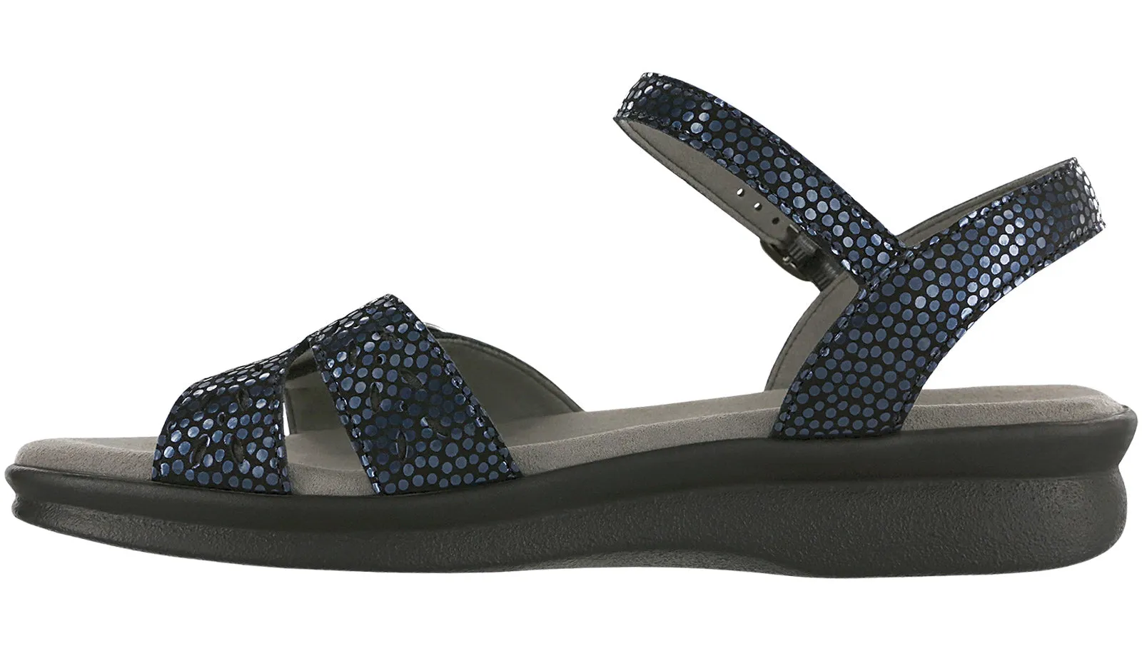 Women's Duo Quarter Strap Sandal in Navy Perla