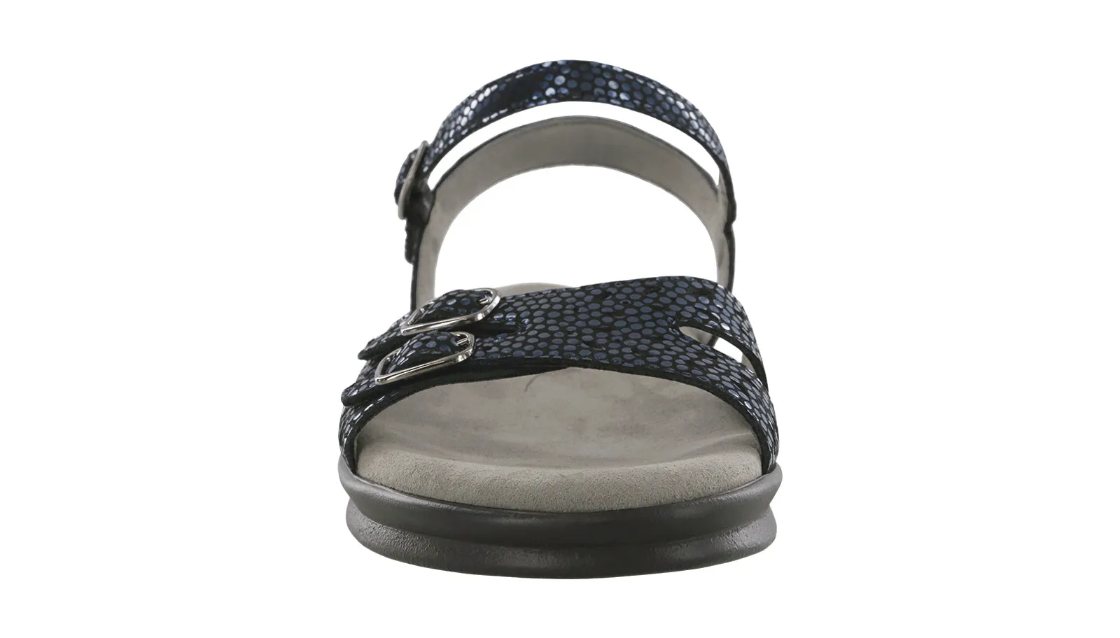 Women's Duo Quarter Strap Sandal in Navy Perla