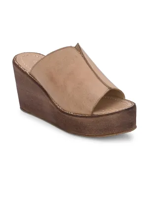 Women's Genuine Sheep Leather Ultra Light Weight High Heel Sandal