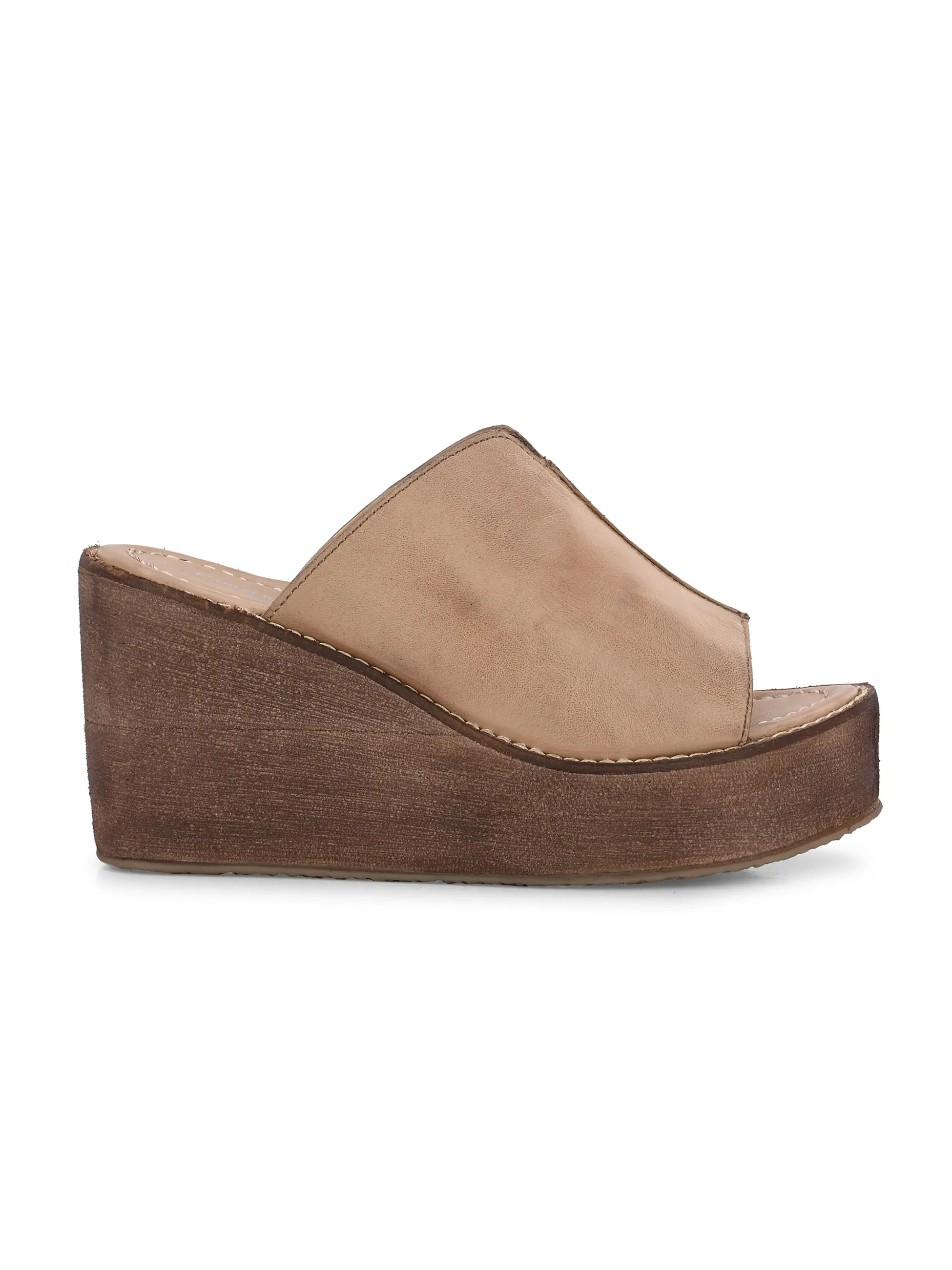 Women's Genuine Sheep Leather Ultra Light Weight High Heel Sandal